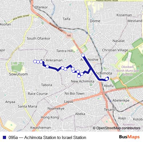 095a bus Line Map