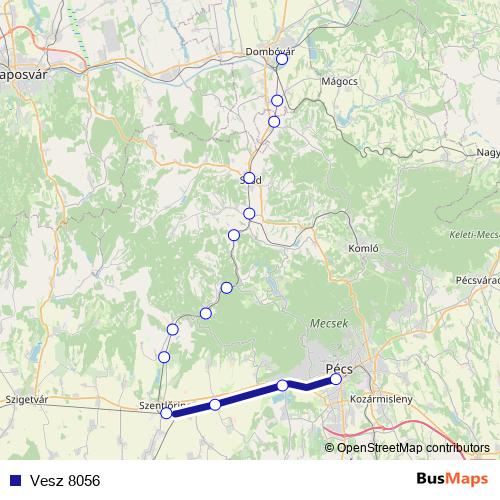 Vesz 8056 rail Line Map