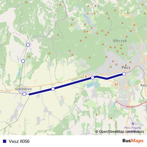 Vesz 8056 rail Line Map