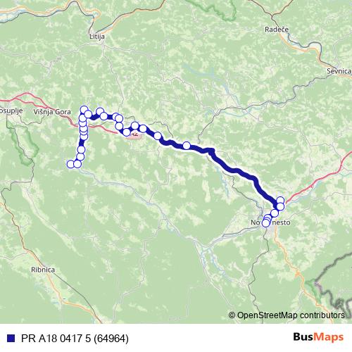 PR A18 0417 5 (64964) bus Line Map
