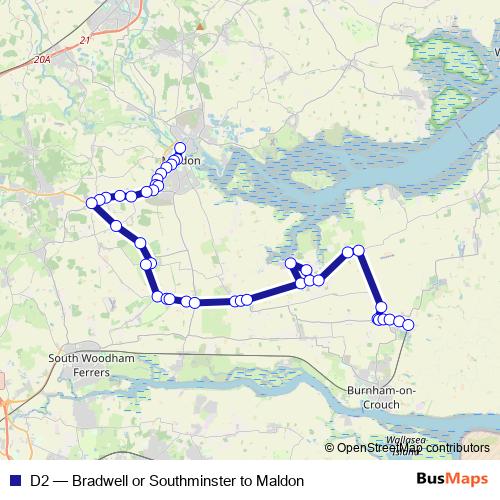 D2 bus Line Map