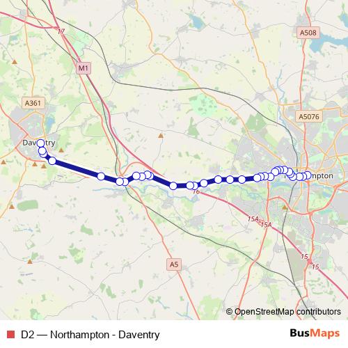 D2 bus Line Map