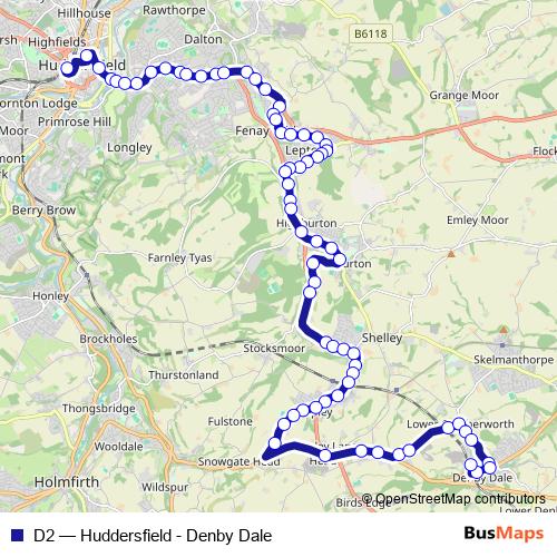 D2 bus Line Map