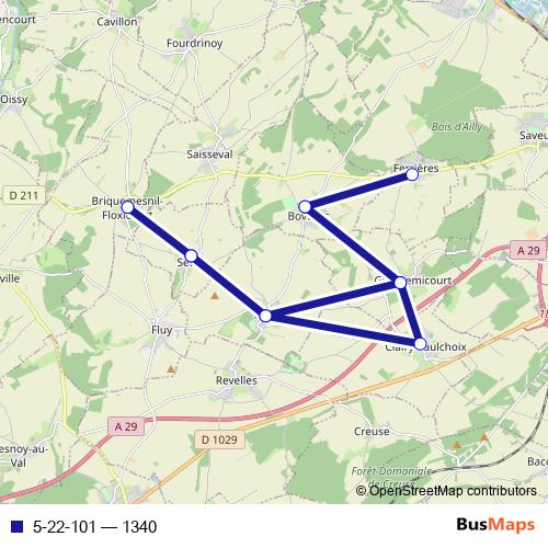 5-22-101 bus Line Map