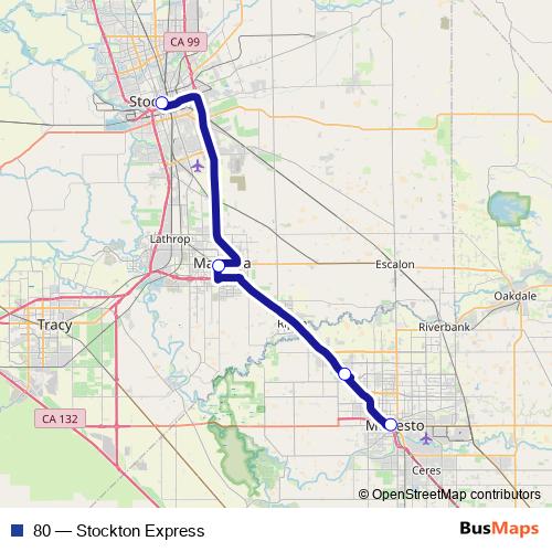 80 bus Line Map