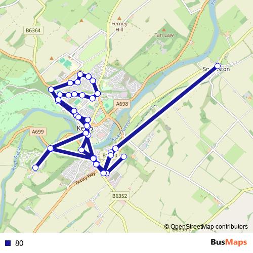 80 bus Line Map