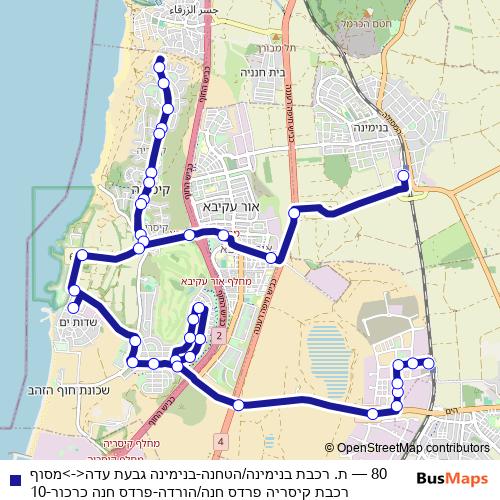 80 bus Line Map