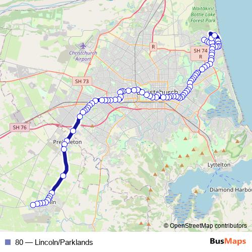 80 bus Line Map