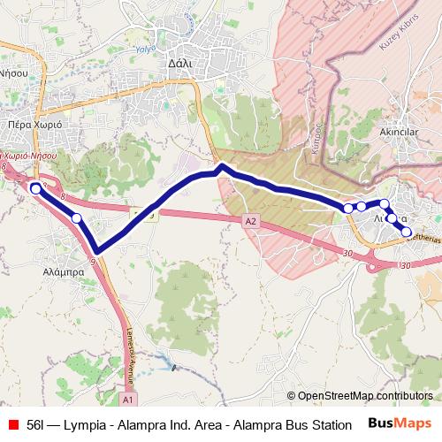 56l bus Line Map
