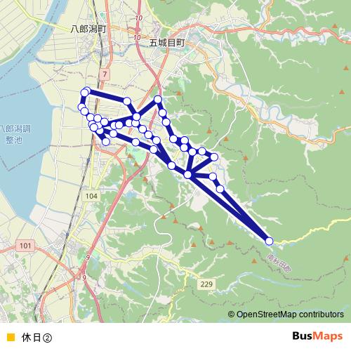 休日② bus Line Map
