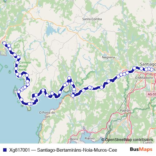 Xg817001 bus Line Map