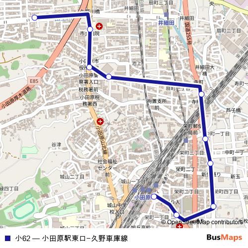 小62 bus Line Map