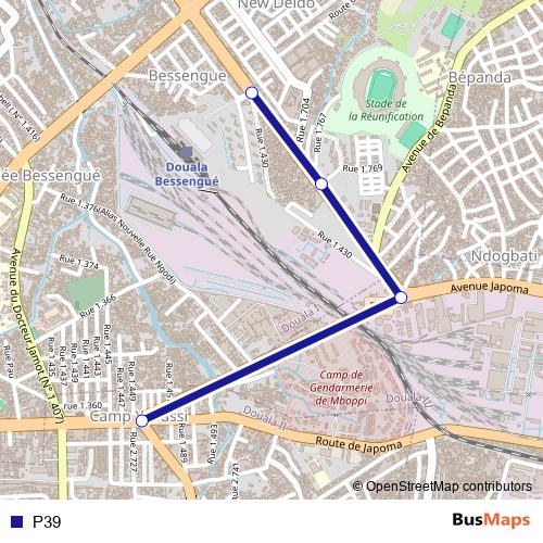 P39 bus Line Map