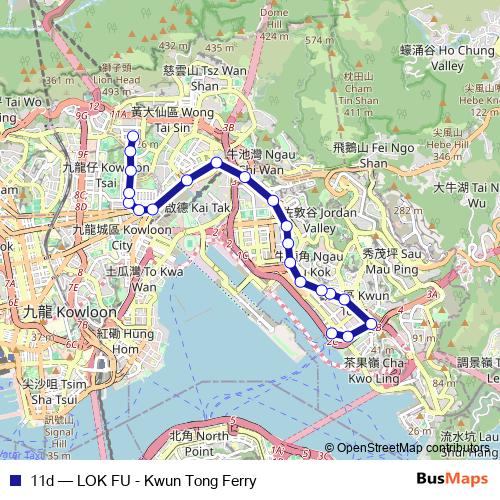 11d bus Line Map