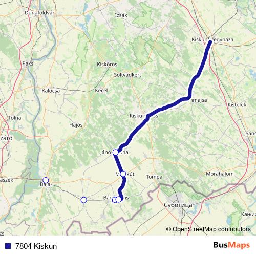 7804 Kiskun rail Line Map