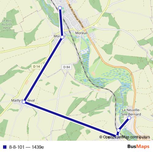8-8-101 bus Line Map