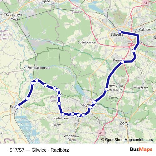 S17/S7 rail Line Map