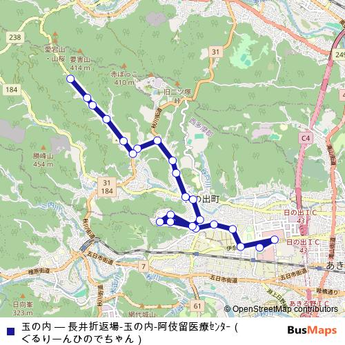 玉の内 bus Line Map