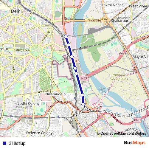 318stlup bus Line Map