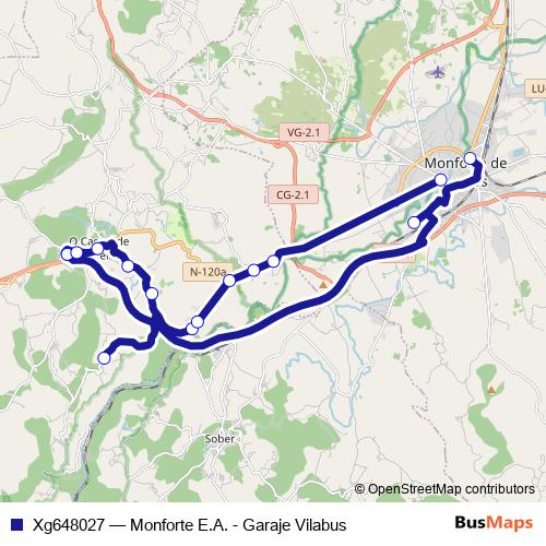 Xg648027 bus Line Map