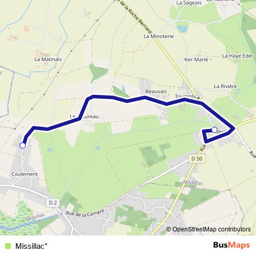 Missillac* bus Line Map