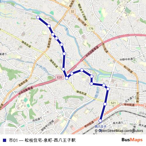 市01 bus Line Map