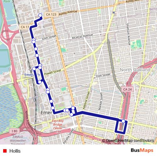 Hollis bus Line Map