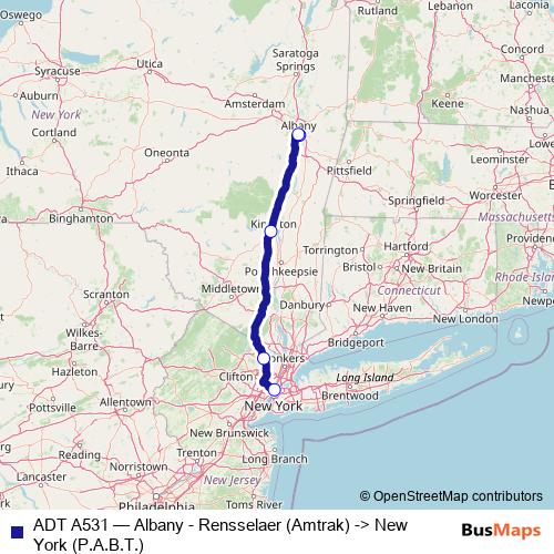 ADT A531 bus Line Map