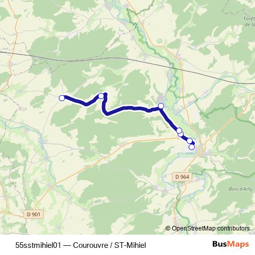 55sstmihiel01 bus Line Map