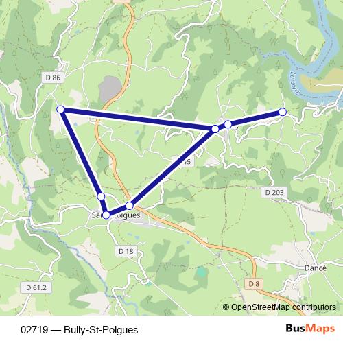 02719 bus Line Map