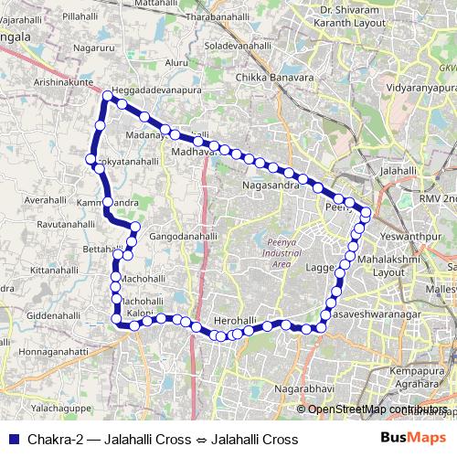 Chakra-2 bus Line Map