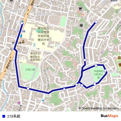219계통 bus Line Map