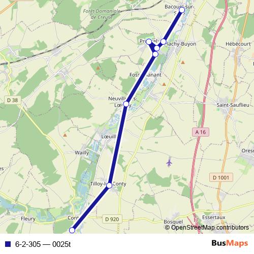 6-2-305 bus Line Map