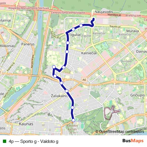 4p trolleybus Line Map