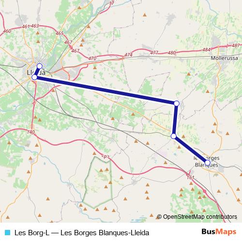 Les Borg-L bus Line Map