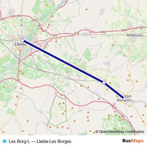 Les Borg-L bus Line Map