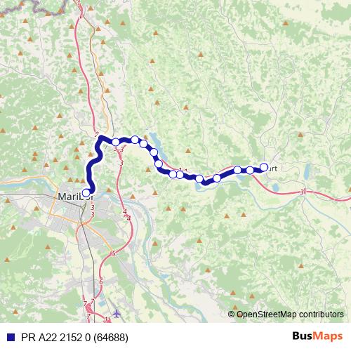 PR A22 2152 0 (64688) bus Line Map