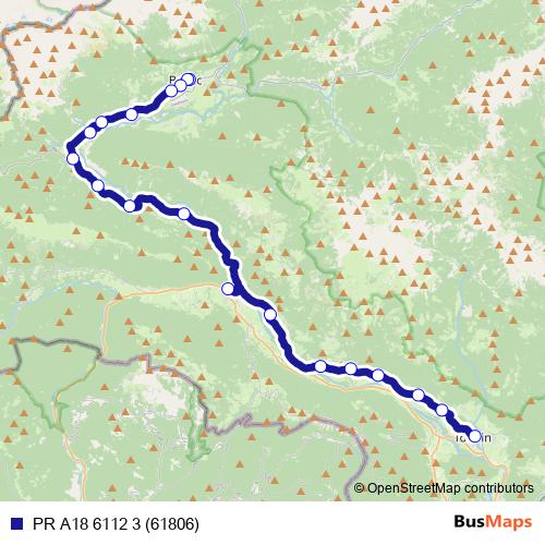 PR A18 6112 3 (61806) bus Line Map