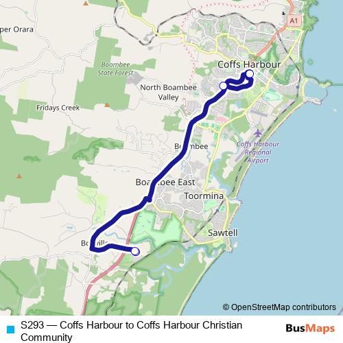 S293 bus Line Map