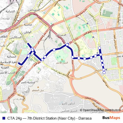 CTA 24g bus Line Map