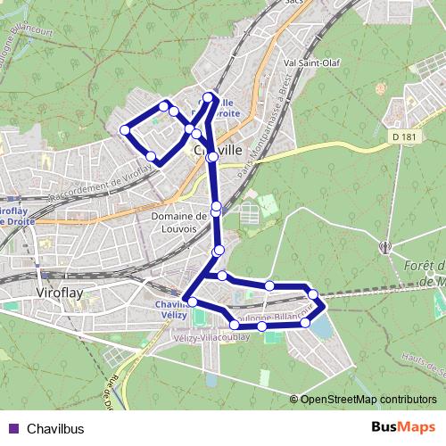 Chavilbus bus Line Map