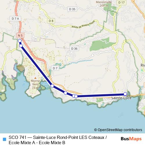 SCO 741 bus Line Map