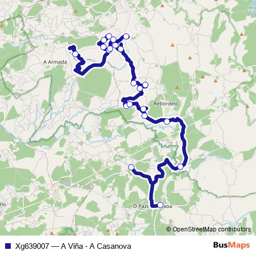 Xg639007 bus Line Map