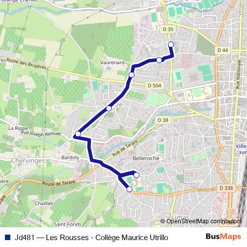 Jd481 bus Line Map