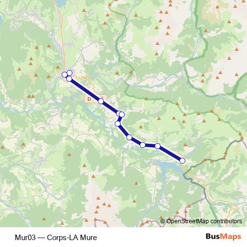 Mur03 bus Line Map