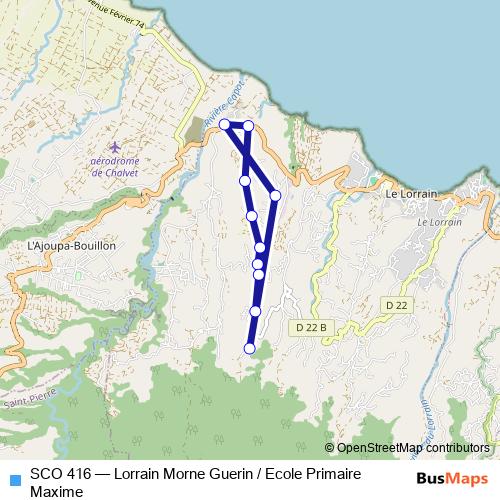 SCO 416 bus Line Map