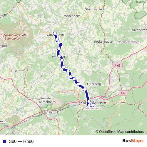 S66 rail Line Map