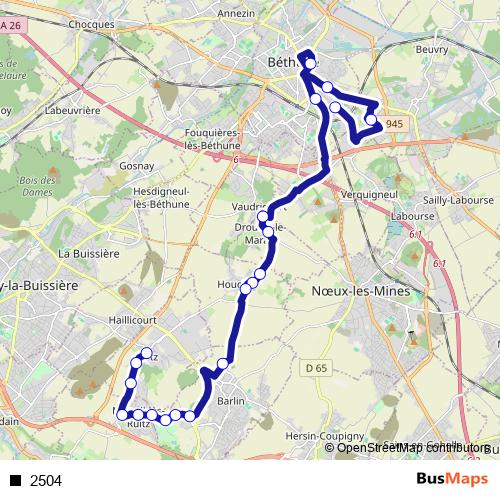 2504 bus Line Map