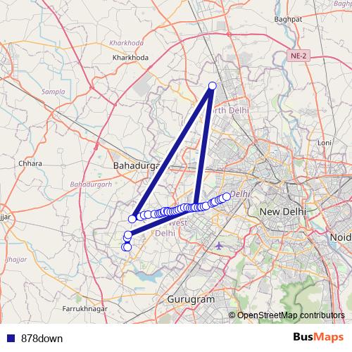 878down bus Line Map