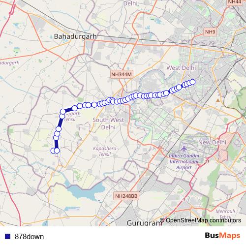 878down bus Line Map
